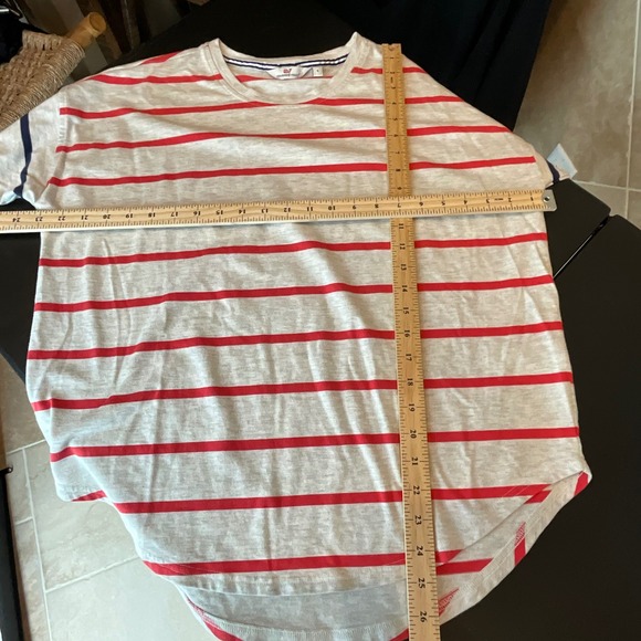 Vineyard Vines Striped 3/4 Sleeve Crew Neck Top Women's Sz S Casual Cotton Blend - Picture 8 of 8